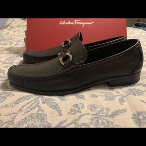 Salvatore Ferragamo Grandioso Nero calf  loafers.